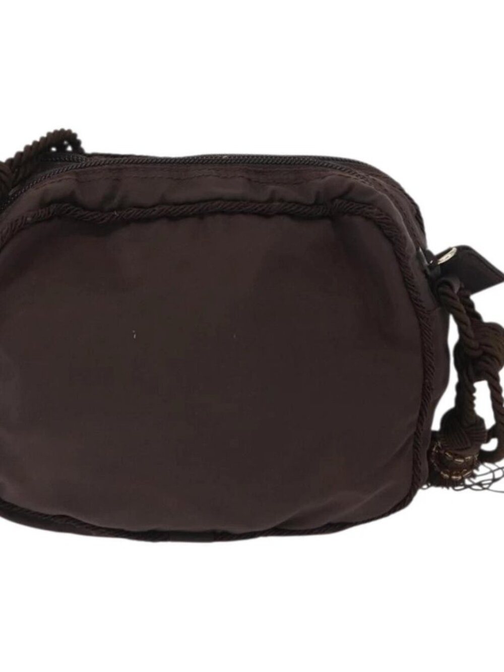 PRADA Shoulder Bag Nylon Brown Gold Auth gh1558 - Picture 3 of 16